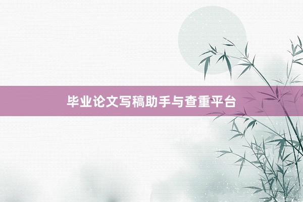 毕业论文写稿助手与查重平台