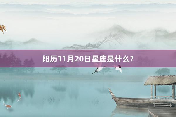 阳历11月20日星座是什么？